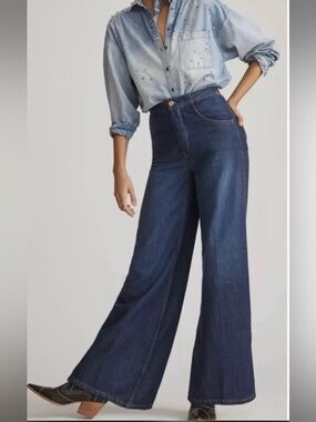 NWT Pilcro Wide Leg Denim Jean-Dark Wash
